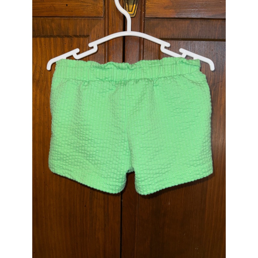 Garanimals Girls Green Seersucker Smocked Top and Shorts Set 3-6M - Picture 7 of 8